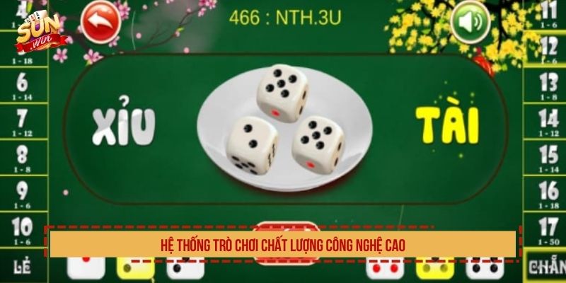 Hệ thống trò chơi chất lượng công nghệ cao