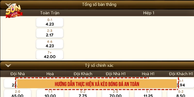 Hướng dẫn thực hiện xả kèo bóng đá an toàn