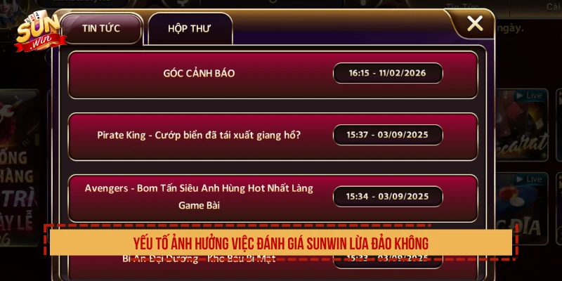 SUNWIN Lừa Đảo Không? Giải Mã Tin Đồn Thất Thiệt Đầy Đủ Yếu tố ảnh hưởng việc đánh giá SUNWIN lừa đảo không