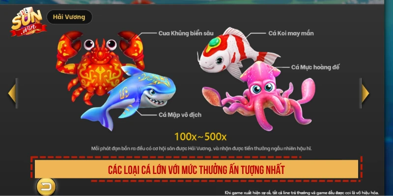 Các loại cá lớn với mức thưởng ấn tượng nhất